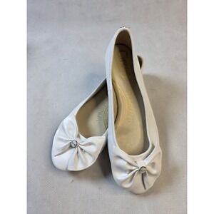 Circus by Sam Edelman White Bow Ballet Flats Women's Size 9 Comfort Shoes